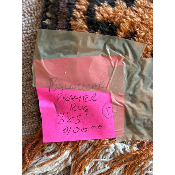 Balouche Prayer Rug 3’ X 5’ - Picture 6 of 6